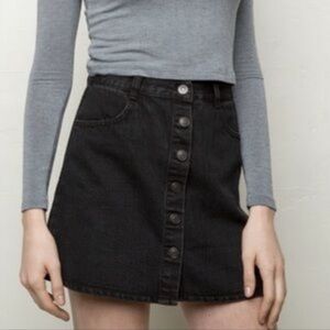 Brandy Melville Black Dakota Jean Skirt